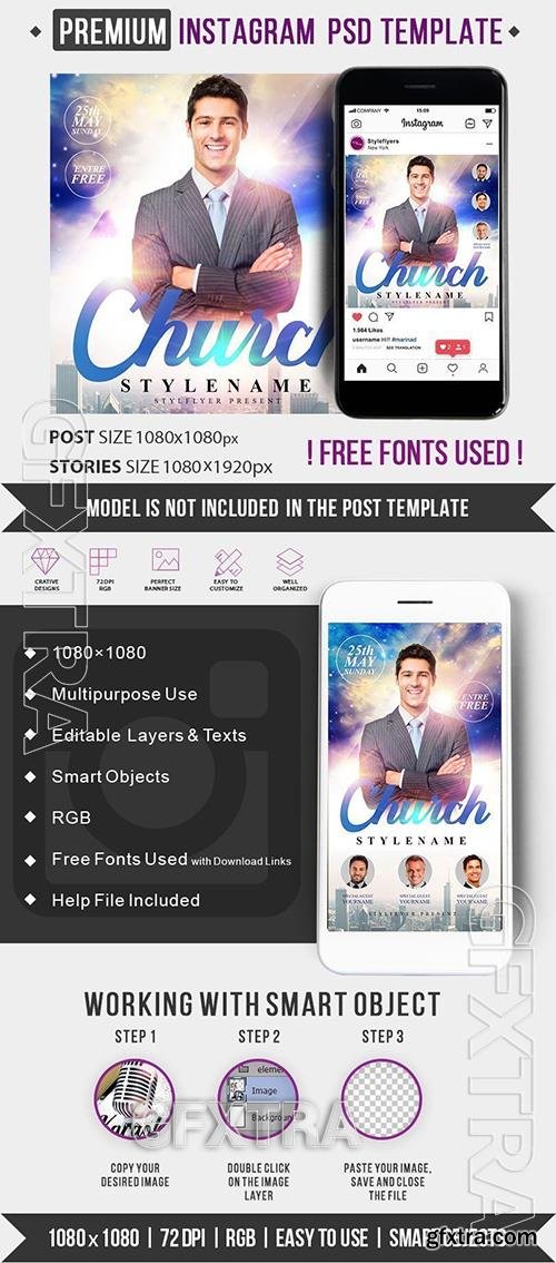 Church PSD Instagram Post and Story Template Church PSD Instagram Post and Story Template