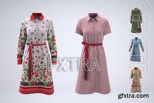 Shirt Dress Mock-up A2WZK2K Shirt Dress Mock-up A2WZK2K