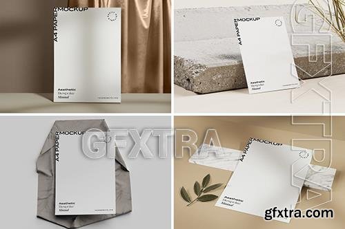 Minimal A4 Paper Mockups XDGE4G2 Minimal A4 Paper Mockups XDGE4G2
