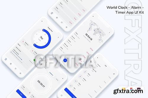 World Clock - Alarm - Timer App UI Kit 67WZGXB World Clock - Alarm - Timer App UI Kit 67WZGXB