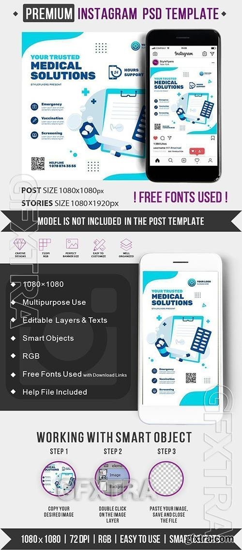 Medical PSD Instagram Post and Story Template