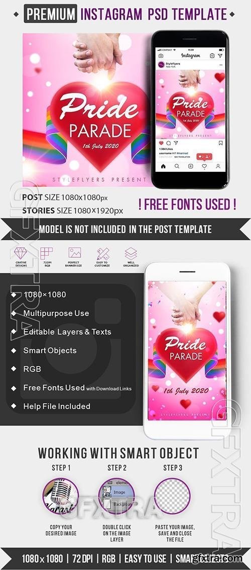 Pride Flyer PSD Instagram Post and Story Template Pride Flyer PSD Instagram Post and Story Template