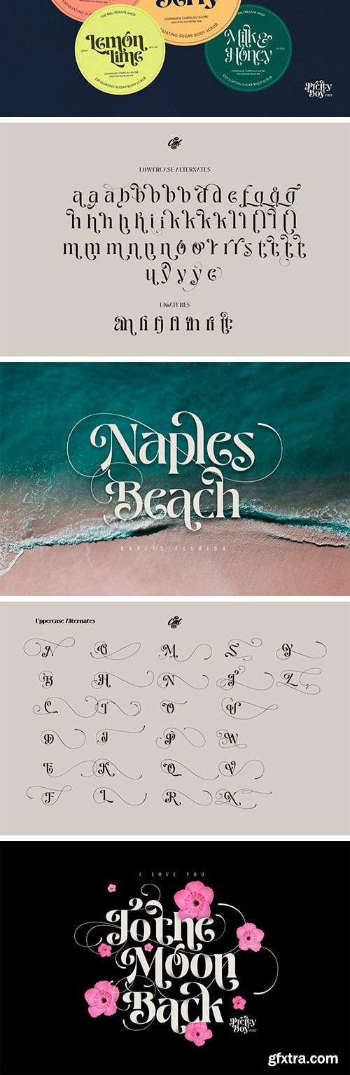 Pretty Boy - Decorative Serif Family 6xOTF 