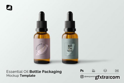 CreativeMarket - Essential Oil Packaging Mockup 4874697