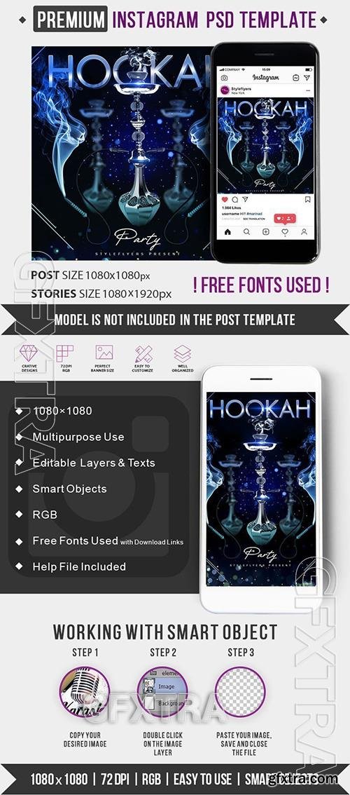 Hookah Party Template PSD Instagram Post and Story Template Hookah Party Template PSD Instagram Post and Story Template