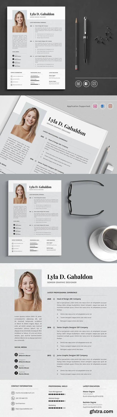 CV Resume Indesign Template + MS WORD Template CV Resume Indesign Template + MS WORD Template