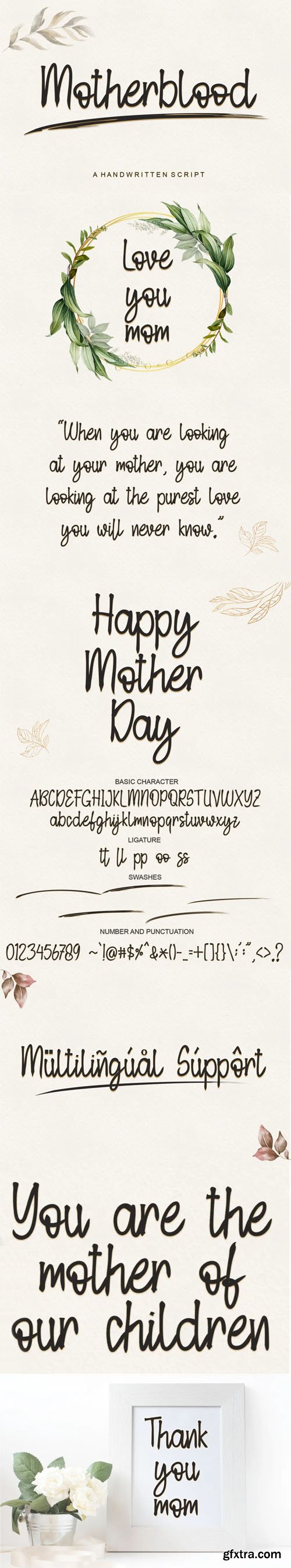 Motherblood Script - Handwritten Font Motherblood Script - Handwritten Font