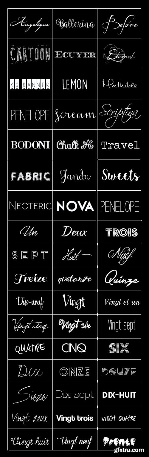 Brilliant Font Pack - 50 Fonts Brilliant Font Pack - 50 Fonts