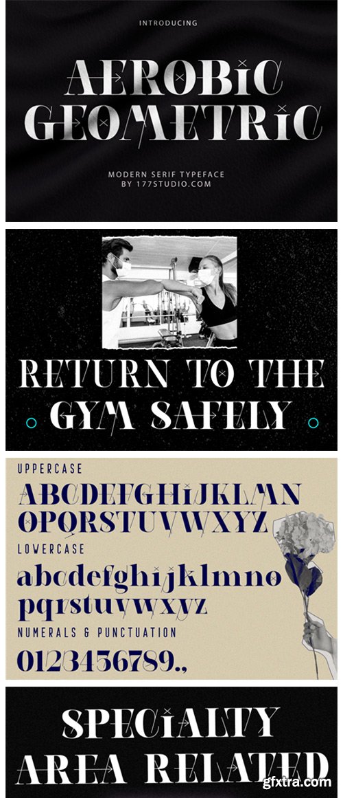 Aerobic Geometric Font Aerobic Geometric Font