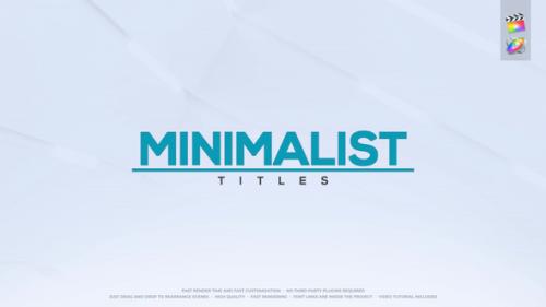 Videohive - Minimalist Titles for FCPX - 33451675 - 33451675