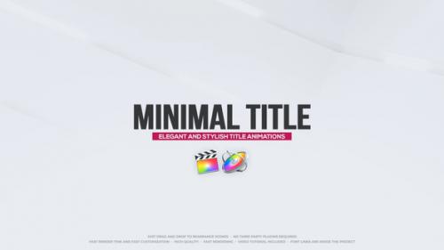 Videohive - Minimal Title Animations for FCPX - 33547065 - 33547065