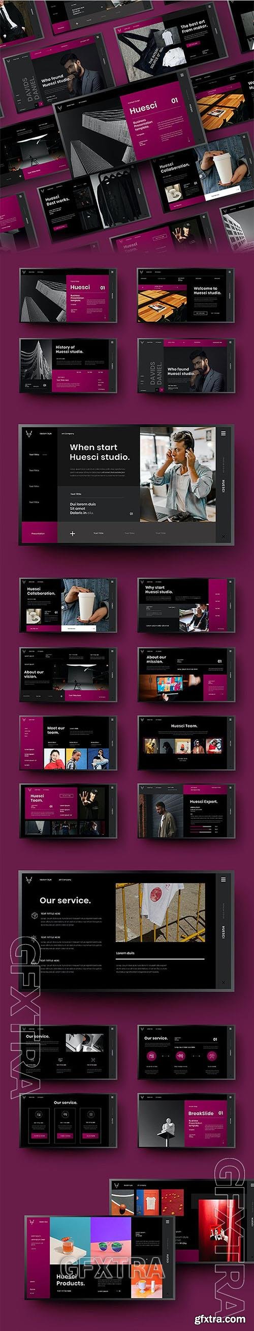 Huesci – Business Powerpoint, Keynote and Google Slides  Template