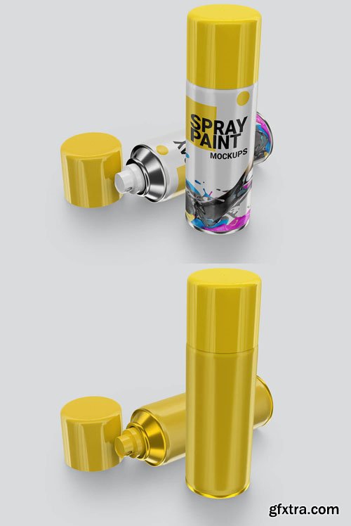 Spray Paint Can PSD Mockup Template Spray Paint Can PSD Mockup Template