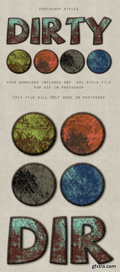 4 Dirty Photoshop Styles 4 Dirty Photoshop Styles