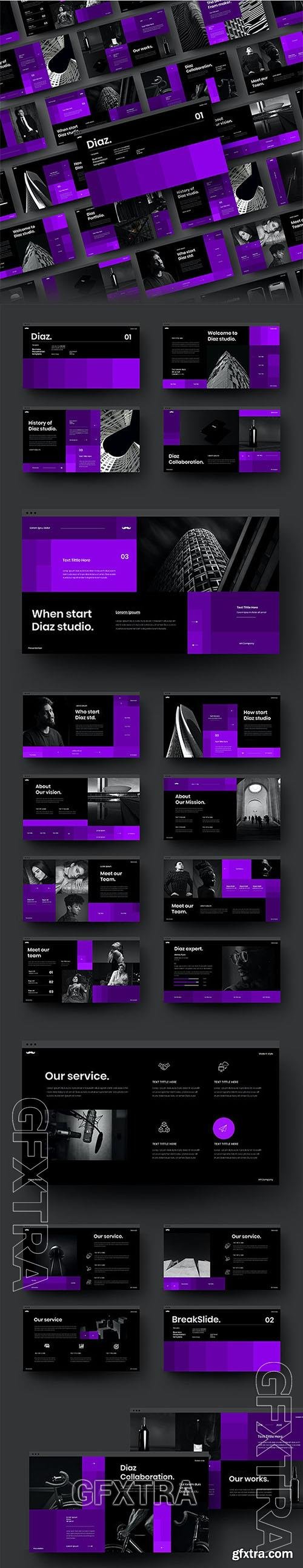Diaz – Business Powerpoint, Keynote and Google Slides Template