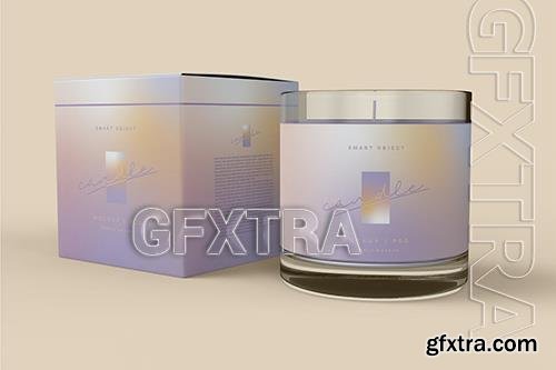 Candle with Cardboard Box Mockup 7D4TVWP Candle with Cardboard Box Mockup 7D4TVWP
