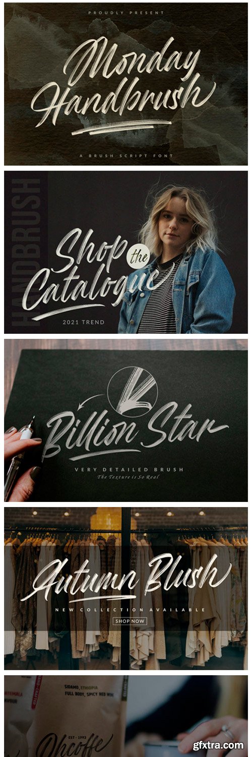 Monday Handbrush Font Monday Handbrush Font