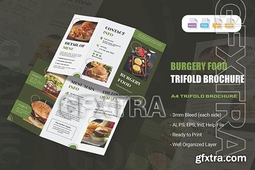 Burgery Food Trifold Brochure UXKCMRM Burgery Food Trifold Brochure UXKCMRM