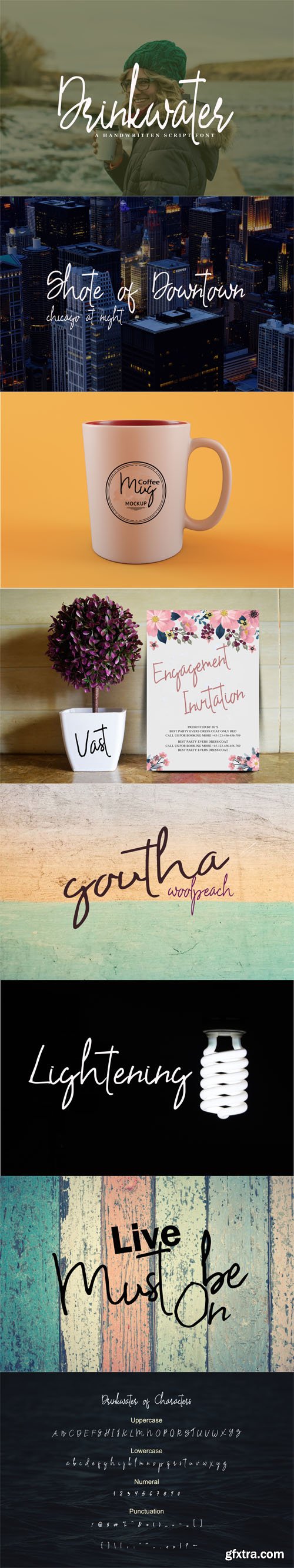 Drinkwater Script - Handwritten Typeface Drinkwater Script - Handwritten Typeface