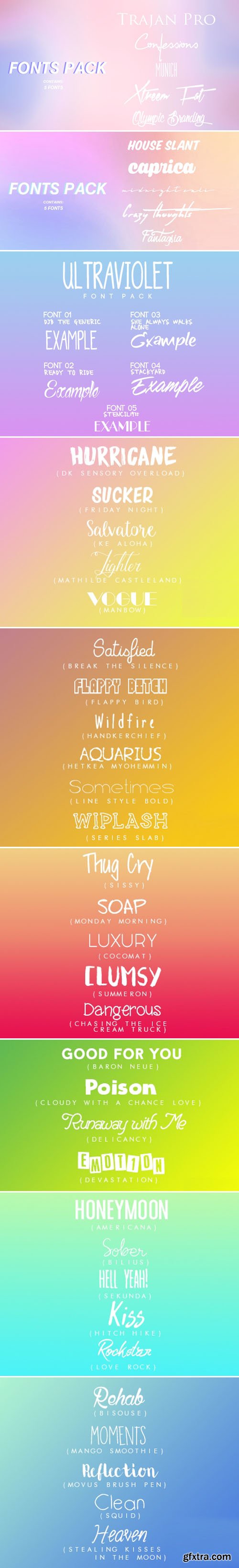 45 Fonts Pack 45 Fonts Pack