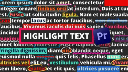 Videohive - Highlight Text | Premiere Pro - 33590565 - 33590565