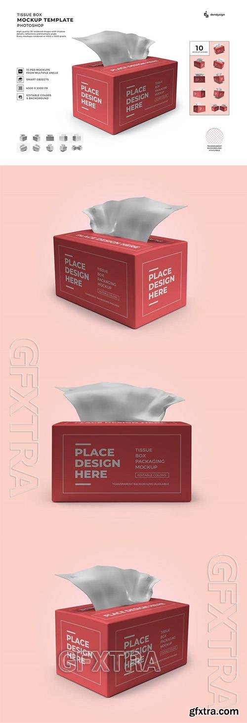 Tissue Box Packaging Mockup Template Set 432N6QD Tissue Box Packaging Mockup Template Set 432N6QD
