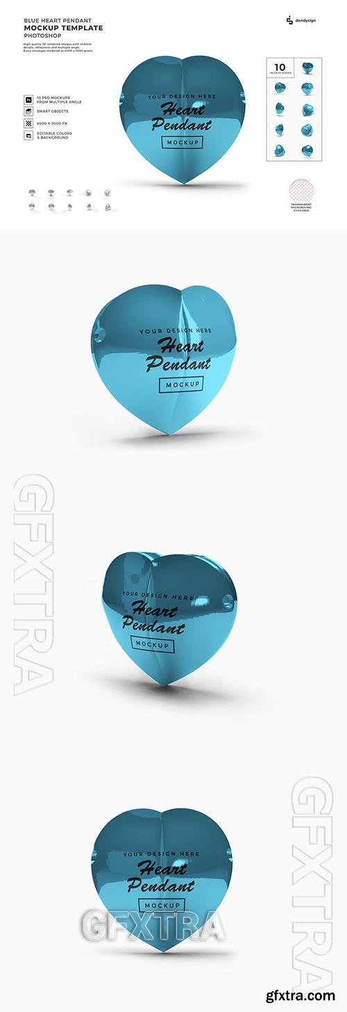 Heart Pendant Mockup Template Set QUZES2E Heart Pendant Mockup Template Set QUZES2E