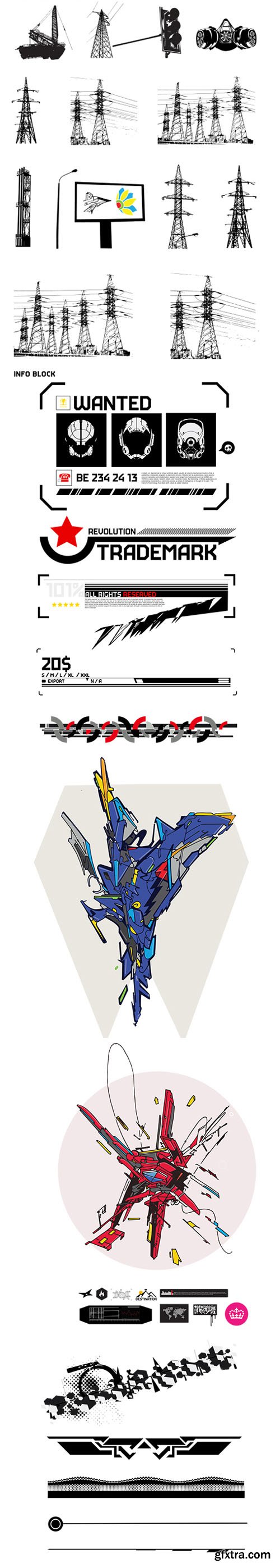 500 Badass Tech Vector Elements Pack 500 Badass Tech Vector Elements Pack