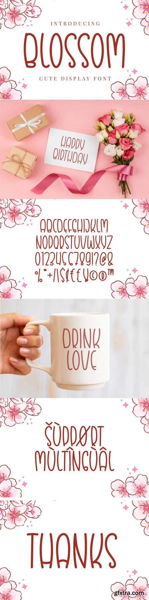 Blossom - Quirky & Cute Display Font Blossom - Quirky & Cute Display Font