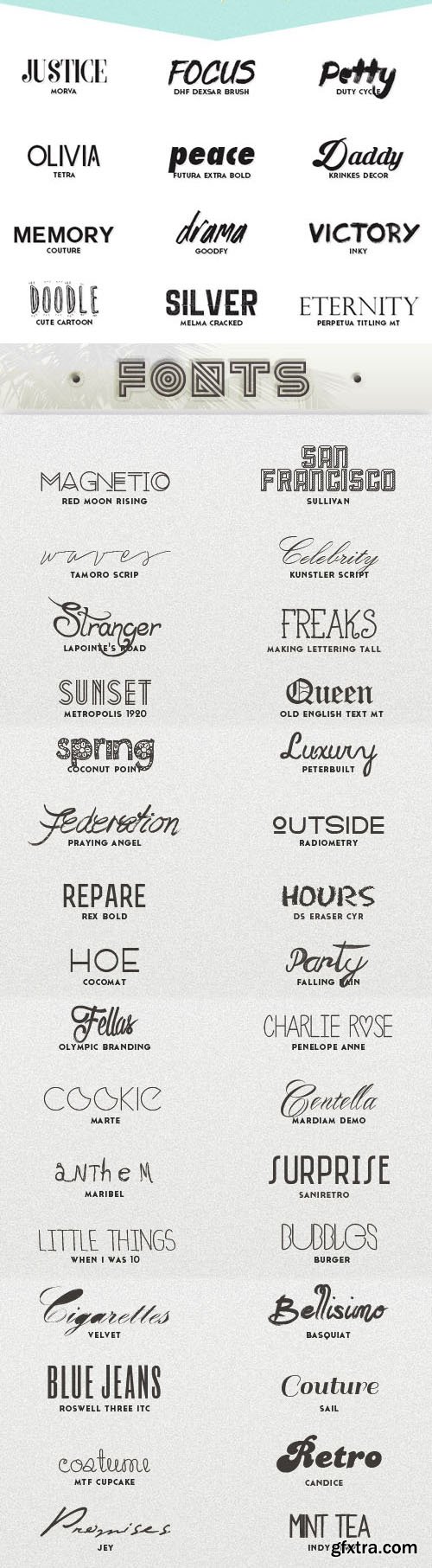 50+ New Fonts Pack