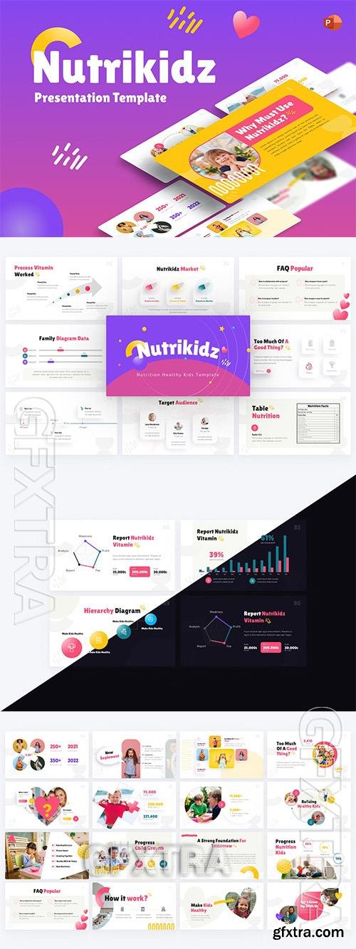Nutrikidz Healthy Kids PowerPoint Template 2M4GZNT Nutrikidz Healthy Kids PowerPoint Template 2M4GZNT