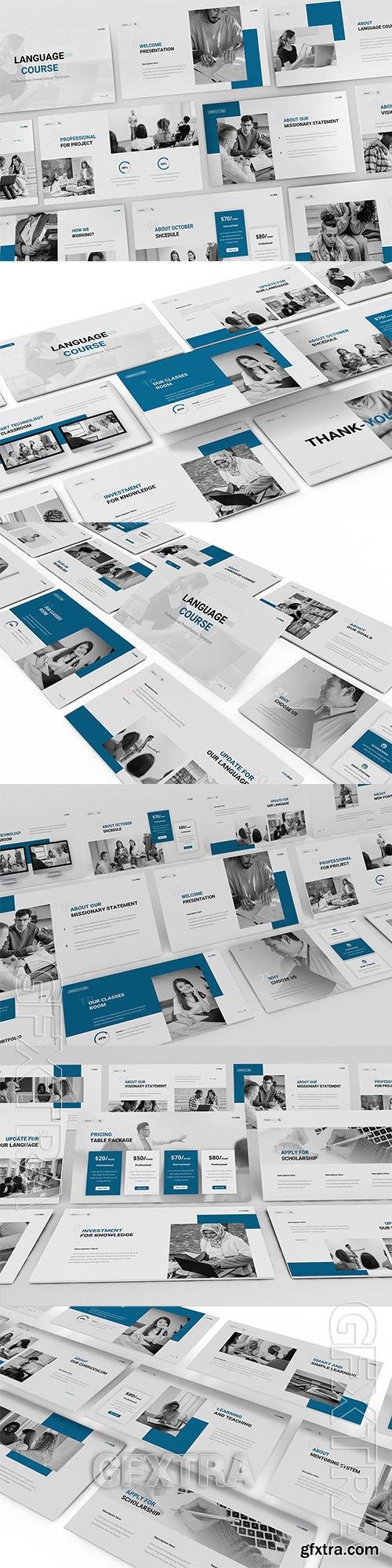 Language Course Powerpoint Presentation Template RVGBTC8 Language Course Powerpoint Presentation Template RVGBTC8