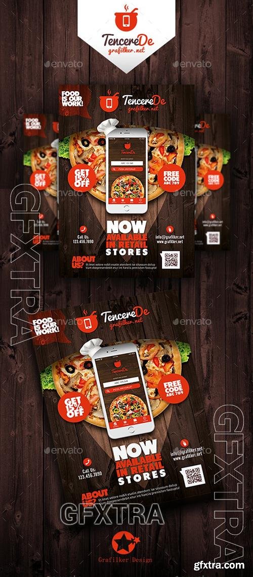 Restaurant Mobile App Flyer Templates 19027372 Restaurant Mobile App Flyer Templates 19027372