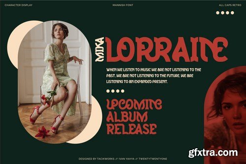 Mannish All Caps Retro Display Font