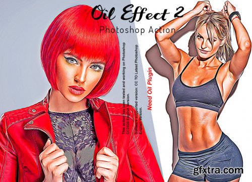 CreativeMarket - Oil Effect 2 Photoshop Action 6383705