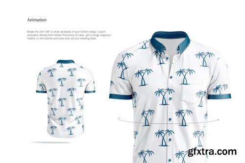 CreativeMarket - Short Sleeve Shirt Animated Mockup 6345916