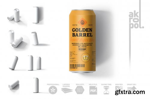 CreativeMarket - Beer Can Mock-Up 5730370