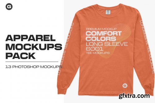 CreativeMarket - Comfort Colors Long Sleeve Mockups 5934053