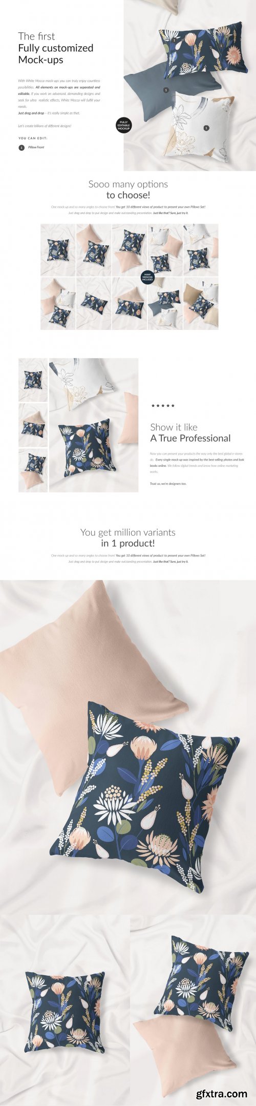 CreativeMarket - The Pillows & Bedsheet 2 Mock-ups 6133197