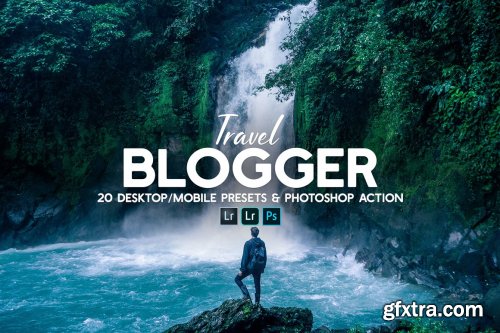 CreativeMarket - 20 Travel Blogger Presets & Action 6181714