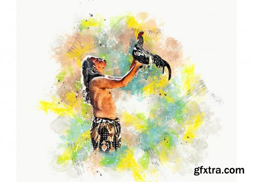 CreativeMarket - Premium Watercolor Art Action 6422817