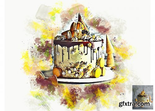 CreativeMarket - Premium Watercolor Art Action 6422817