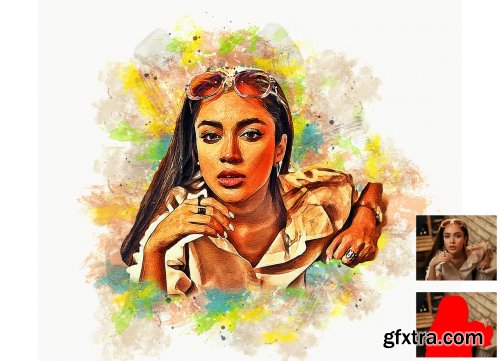 CreativeMarket - Premium Watercolor Art Action 6422817