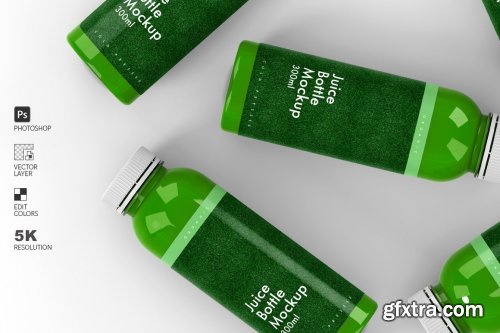 CreativeMarket - Juice bottles on the floor 4584648