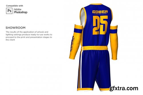 CreativeMarket - 3D Men's Basketball Jersey Mockup 5963509