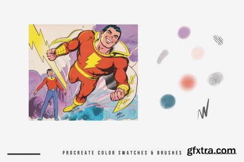 CreativeMarket - Captain Marvel Procreate Brushes 5552436