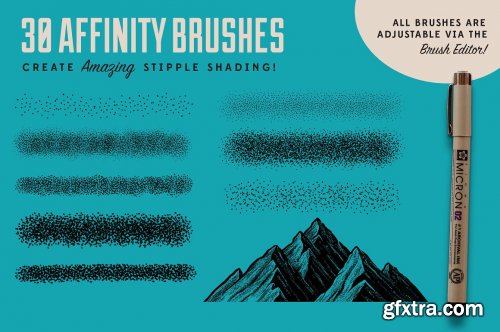 CreativeMarket - Stipple Shading Brushes for Affinity 4680212