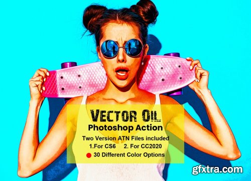 CreativeMarket - Vector Oil Photoshop Action 5637542