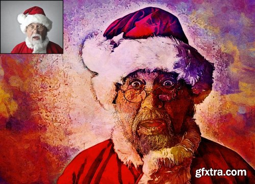 CreativeMarket - Christmas Painting Photoshop Action 5636427