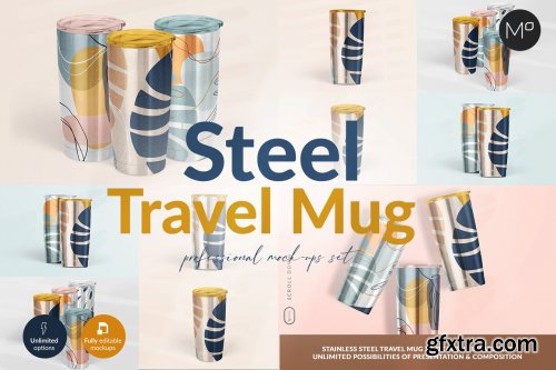 CreativeMarket - Travel Mug Professional Mock-ups Set 5502633